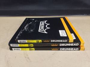 lot 281 image: Lot of REMO Ambassador Ebony Drum Heads.  13, 12 & 10