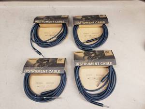 lot 241 image: Lot of 4 DAddario 20 Guitar Cables.  14 to 14
