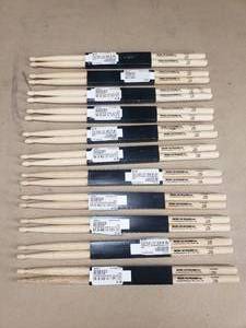 lot 345 image: Lot of 11 Pairs of Music Go Round Vic First Custom Labeled 2B Drum Sticks