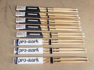 lot 347 image: Lot of Promark Drum Sticks.  Forward 2B (Qty 3), TX2BN (Qty 5)