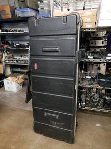 lot 382 image: SKB Rolling Keyboard Case.  64 x 26 x 12