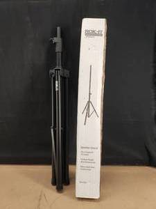 lot 377 image: Lot of 2 ROK-IT Speaker Stands.  1 is new in box.