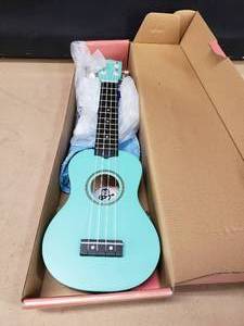 lot 27 image: Amahi Penguin Tropical Series Ukulele w Bag, Color Light Blue, Model AMA-PGUKLB