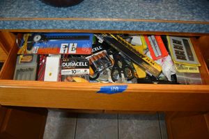 lot 109 image: Misc. items - drawer contents
