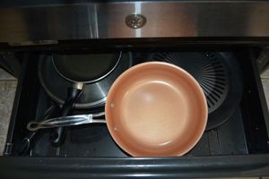 lot 80 image: Pans including copper skillet