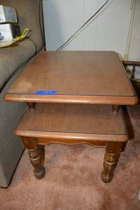 lot 160 image: 2-tier side tables - 2 total, see photos