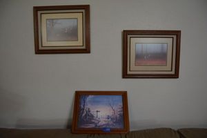 lot 158 image: Wall art pictures - 3 total. 2 are signed limited edition by Jim Horton.