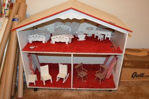 lot 196 image: Doll house and furniture