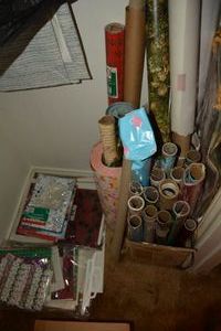 lot 202 image: Wrapping paper, Gift boxes