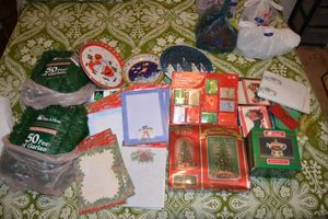 lot 203 image: Garland, Mini tree set, Christmas stationary, Christmas cards and more