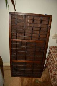 lot 245 image: Wood display for miniature items