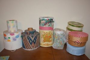 lot 236 image: Vintage Fabric rolls as shown