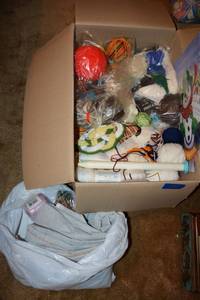 lot 247 image: Vintage yarn and fabric