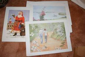 lot 259 image: Art prints - many signed by Memphis Mississippi artist (more in lot 270)