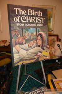 lot 358 image: counter top easel with coloring story books, poster board and drawing pad
