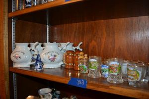 lot 383 image: Souvenir shot glasses, Karlovy Vary cups and more