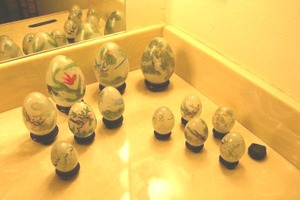 lot 482 image: Painted glass eggs