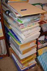 lot 405 image: Large stack of printer paper, notebook paper and more