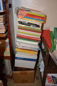lot 406 image: Large stack of printer paper, notebook paper, cardstock, and more