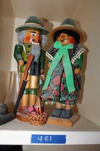 lot 461 image: Mr. and Mrs. Nutcracker dolls