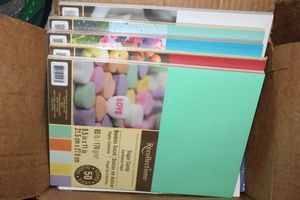 lot 371 image: Craft magazines and cardstock paper