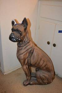 lot 493 image: Ceramic dog (a few chips apparent, ear is being reglued) with MEXICO marking