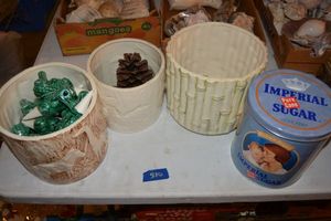 lot 510 image: Vases and ceramic alligator stakes