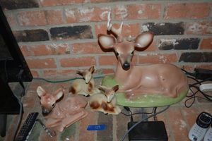 lot 139 image: Deer figurines as shown. 2 marked made in Brazil.