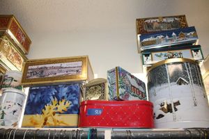 lot 568 image: Cookie tins as shown