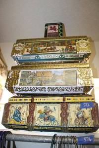 lot 572 image: Cookie tins as shown