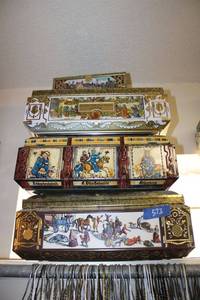lot 573 image: Cookie tins as shown