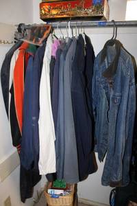 lot 577 image: Jackets and coats including letter jacket