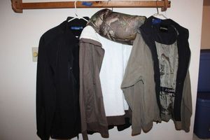 lot 586 image: Jackets and camo pillow