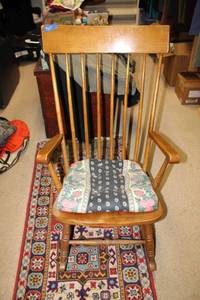 lot 585 image: Wooden rocking chair