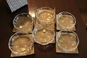 lot 615 image: Lead crystal dishes - set of 6. Marked Crystal Bleikristall W. Germany
