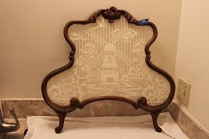 lot 619 image: Art work Lace windmill with wood frame