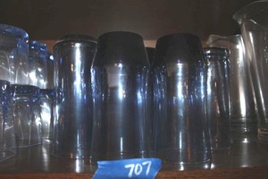 lot 707 image: Glassware - Blue water glass set