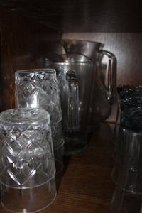 lot 709 image: Glassware - glasses and pitchers