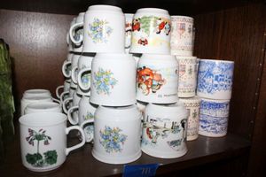 lot 711 image: Mug collection - floral and Christmas designs