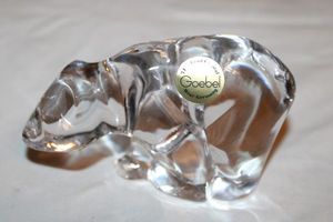 lot 739 image: Goebel Lead crystal Bear figurine - 3 long