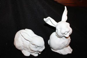 lot 757 image: (2) Kaiser Bunny figurines