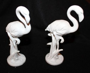 lot 758 image: Pair of Flamingo figurines with WR marking