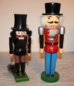 lot 796 image: Nutcrackers - Chimney sweep and soldier - 11 and 14 tall