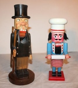 lot 797 image: Nutcrackers - Chimney sweep and Baker - 11 to 12.5 tall