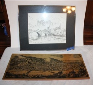 lot 800 image: Wall art - Heidelberg artwork