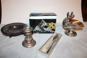 lot 802 image: Misc. silver plate items