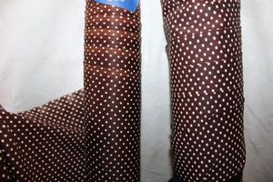 lot 835 image: (2) Fabric Bolts - Brown with white polka dots
