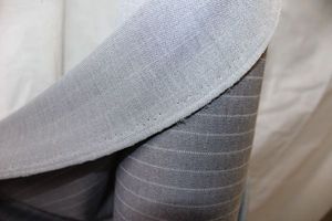 lot 845 image: Fabric Bolt - Grey with white stripe