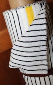 lot 844 image: Fabric Bolt - White with black stripe