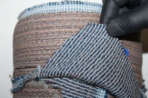 lot 869 image: Fabric Bolt - Upholstery blue